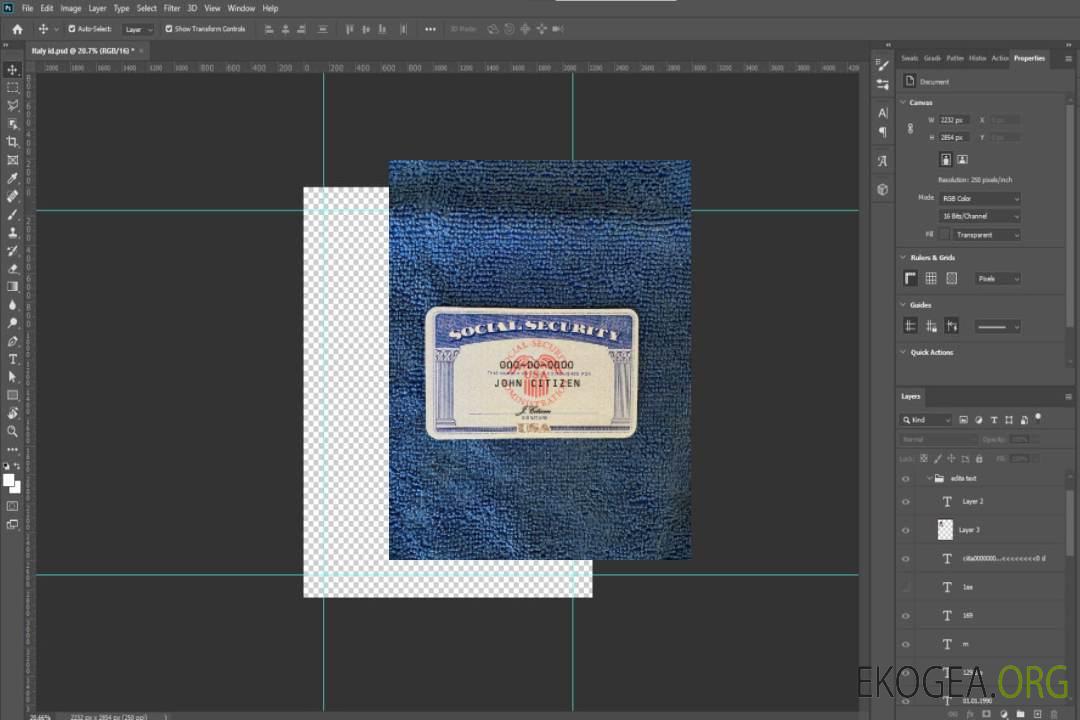 USA SSN photolook fond textile bleu AVANT template